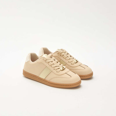 Fashion Sneakers with Leopard Print Panels WHITE