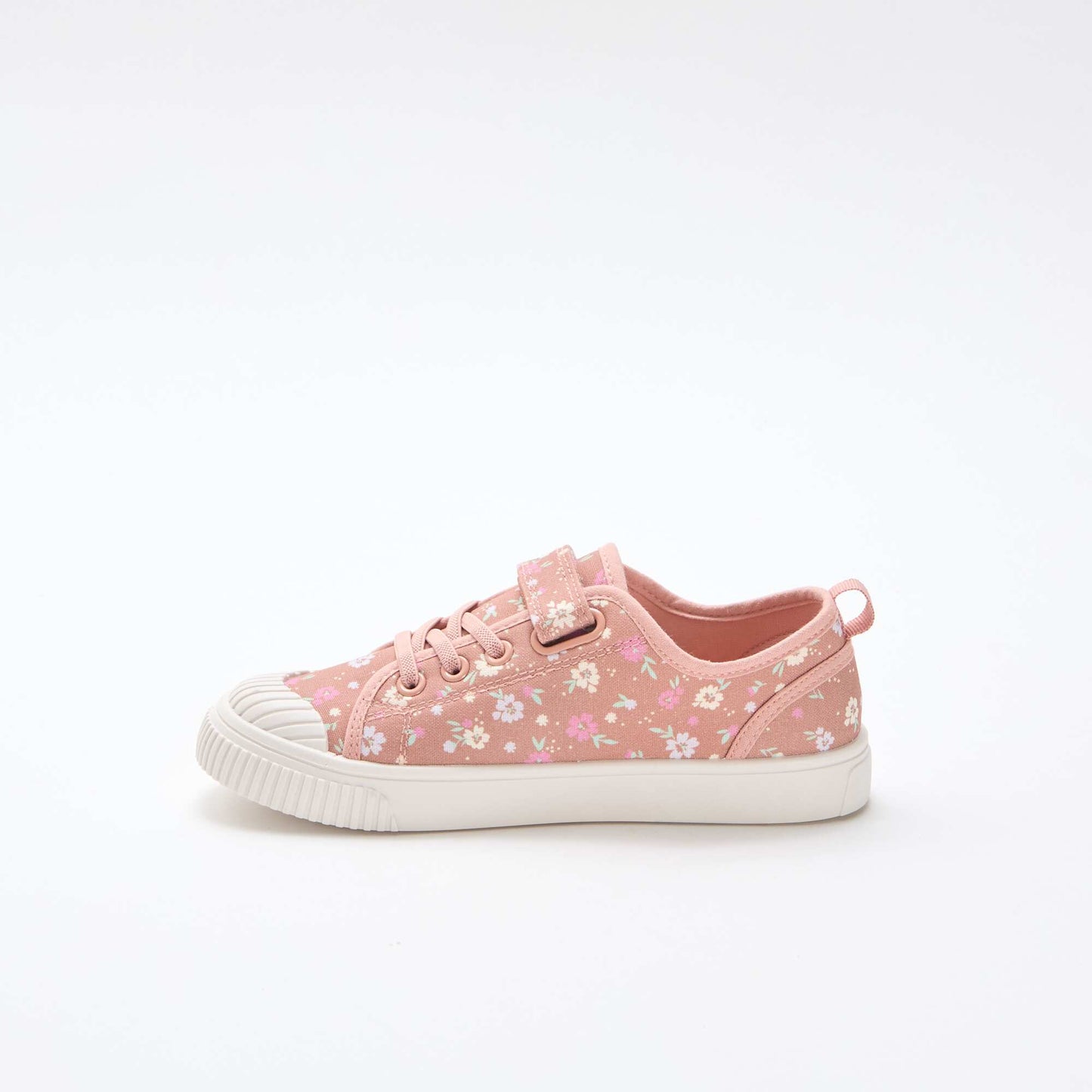 Checkerboard Print Canvas Sneakers PINK