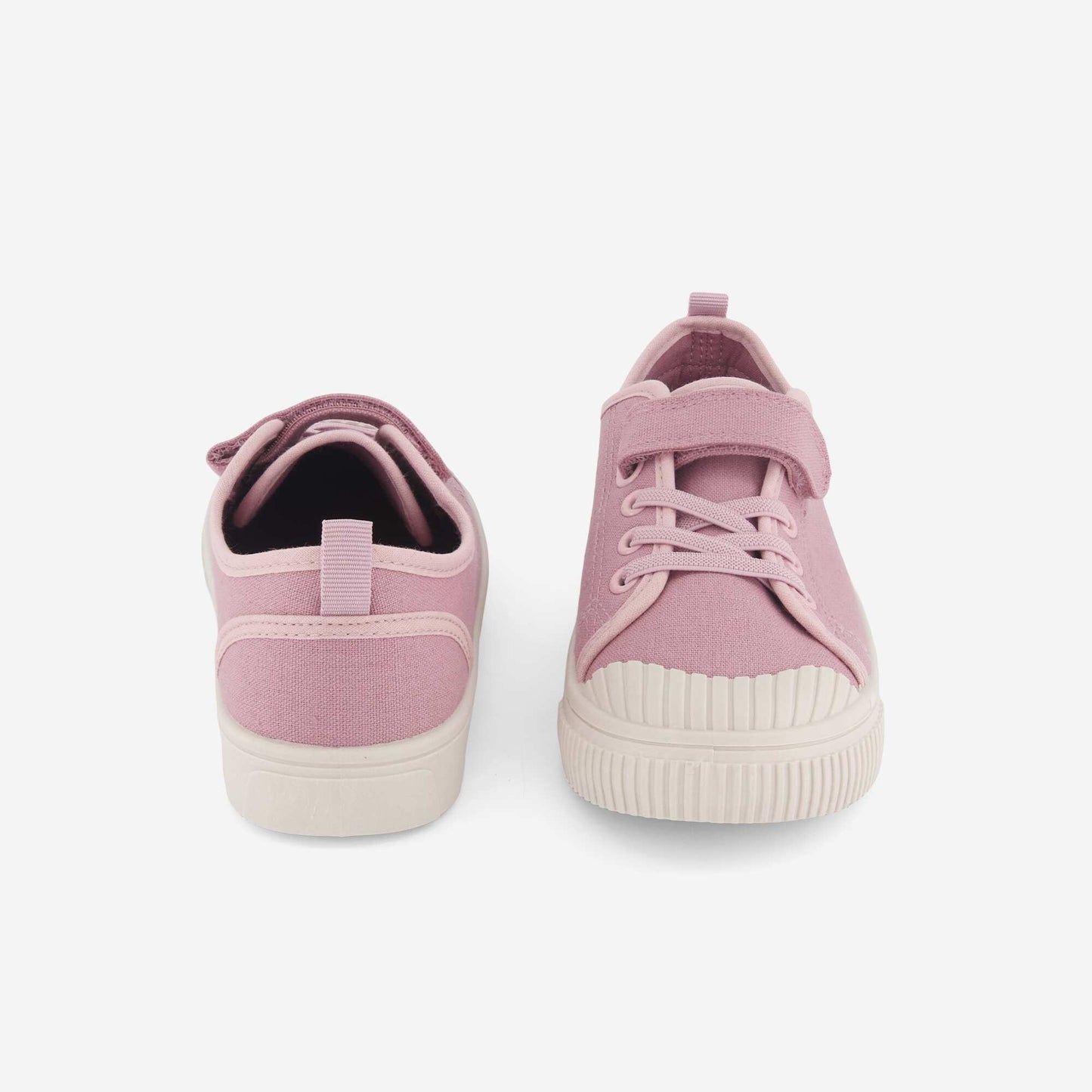 Checkerboard Print Canvas Sneakers PINK