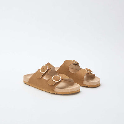 Double Strap Mules BROWN