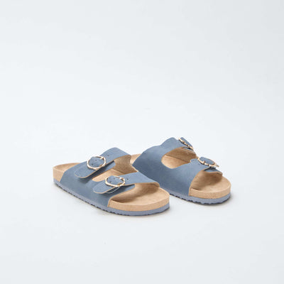 Double Strap Mules BLUE