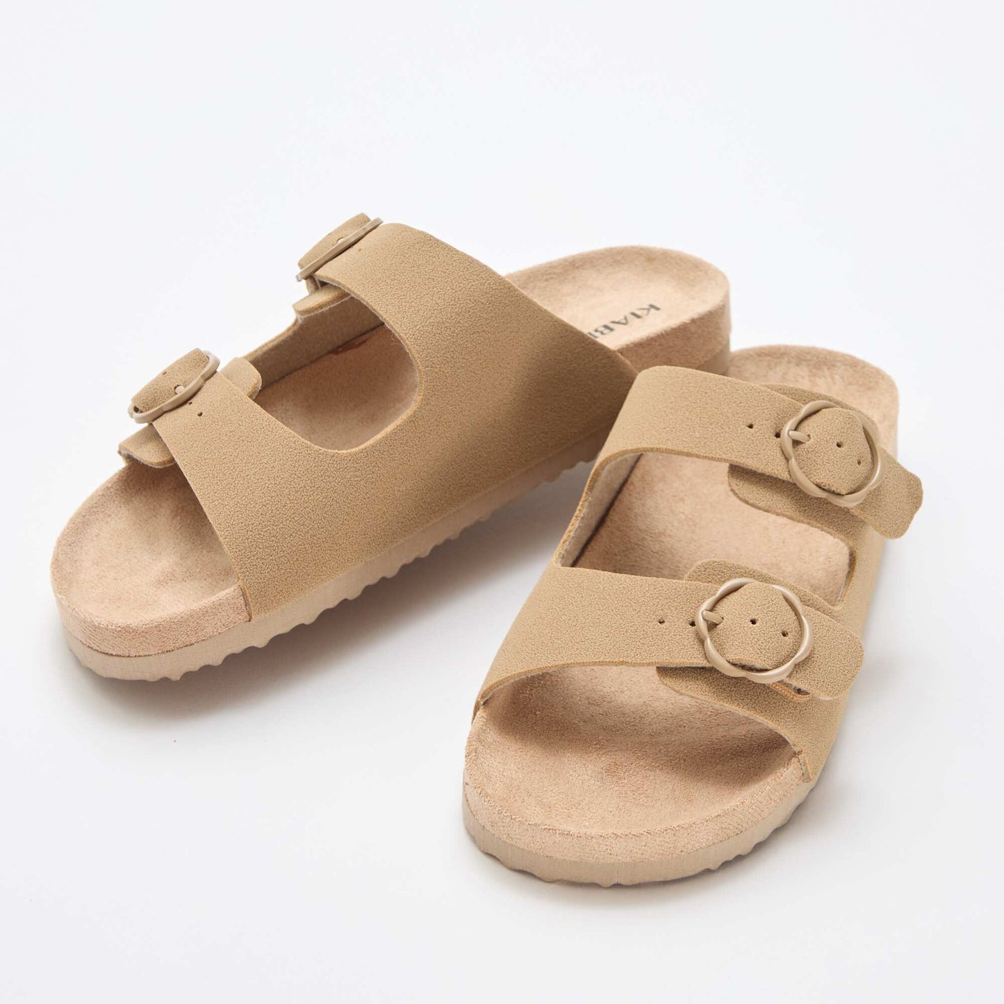 Double Strap Mules BEIGE