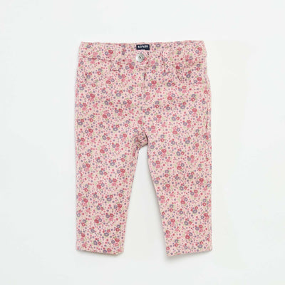 Slim Floral Jeans PURPLE