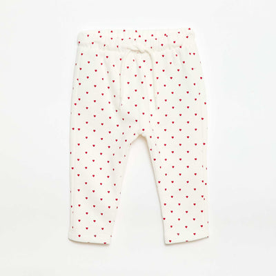 Patterned Jogger Pants WHITE