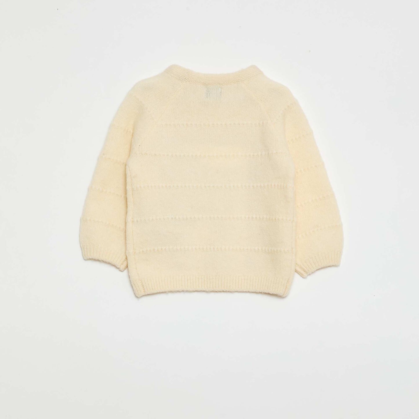 Knitted Sweater with Embroidery WHITE