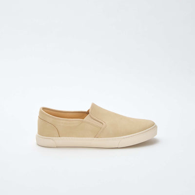 Slip-on suede-effect trainers BEIGE