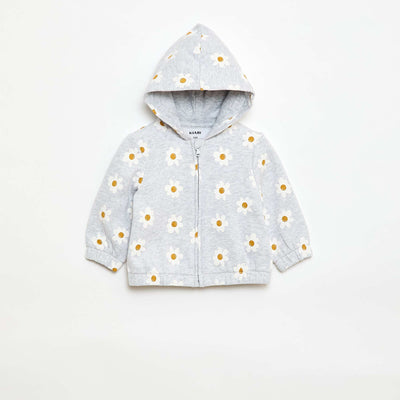 Printed Hooded Sweatshirt GREY