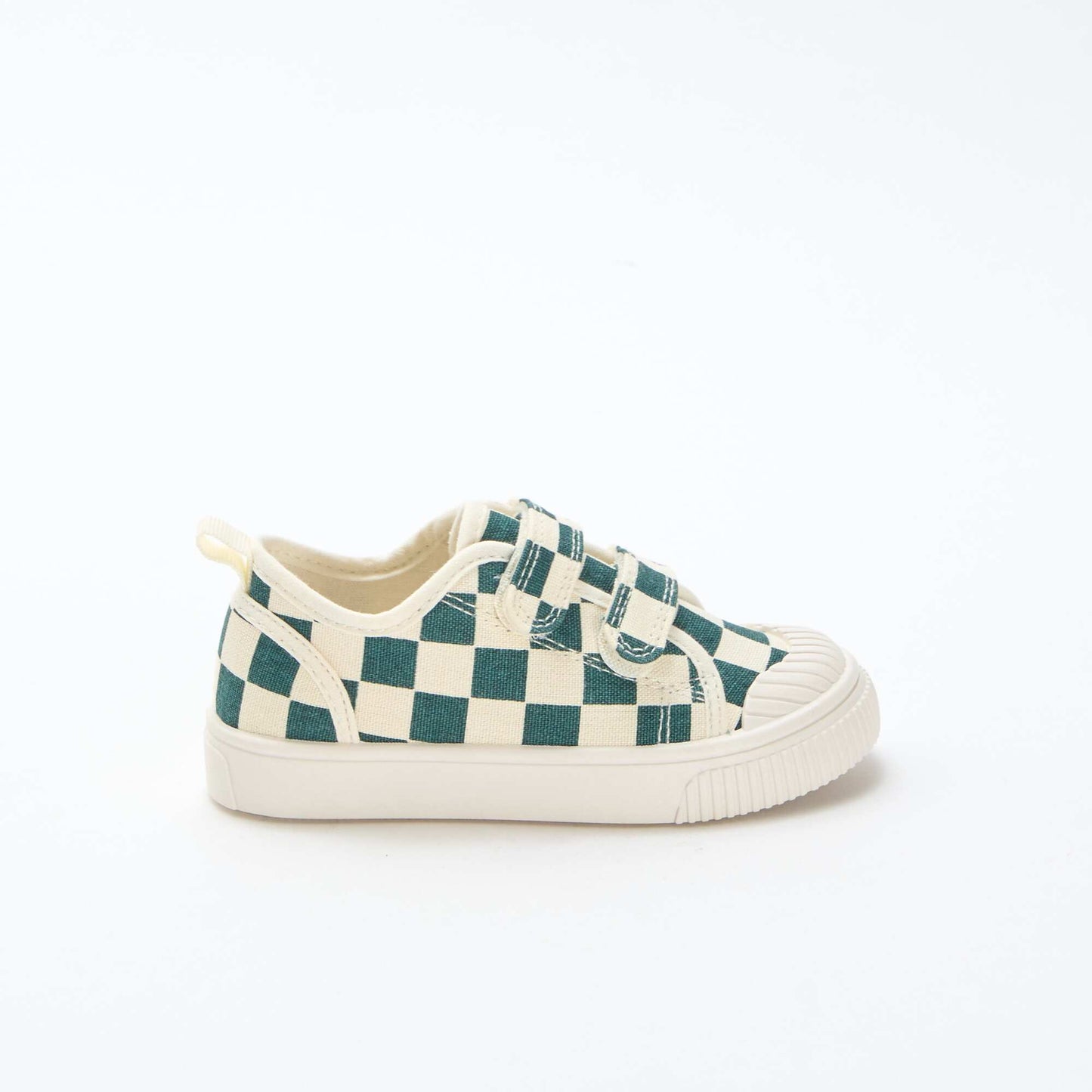 Checkerboard Print Canvas Sneakers GREEN