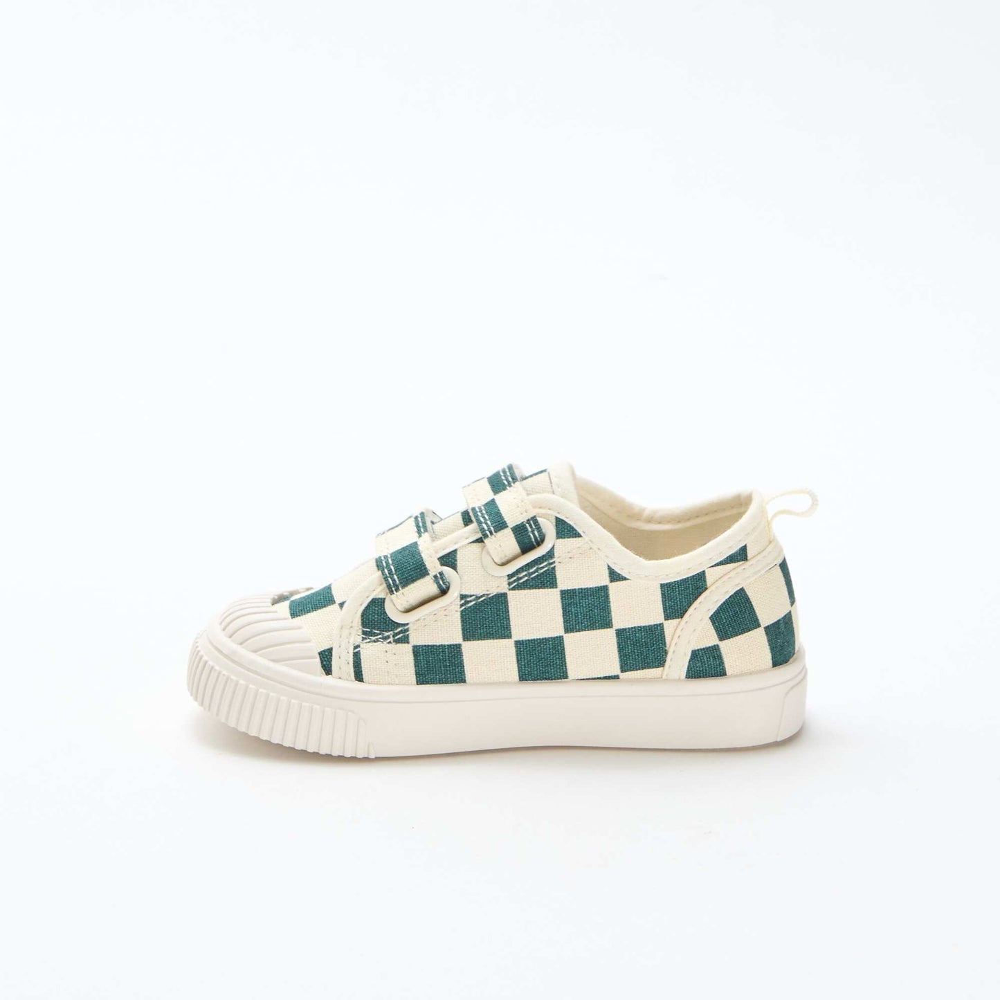Checkerboard Print Canvas Sneakers GREEN