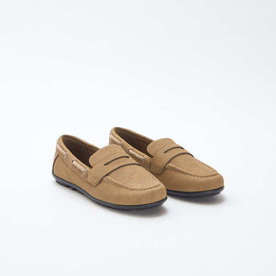 Solid Color Loafers BROWN