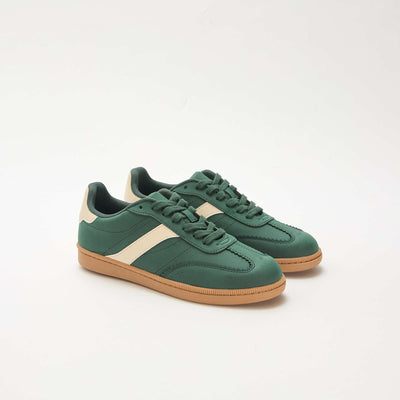 Contrast Panel Low-Top Sneakers GREEN