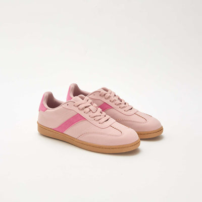 Contrast Panel Low-Top Sneakers PINK