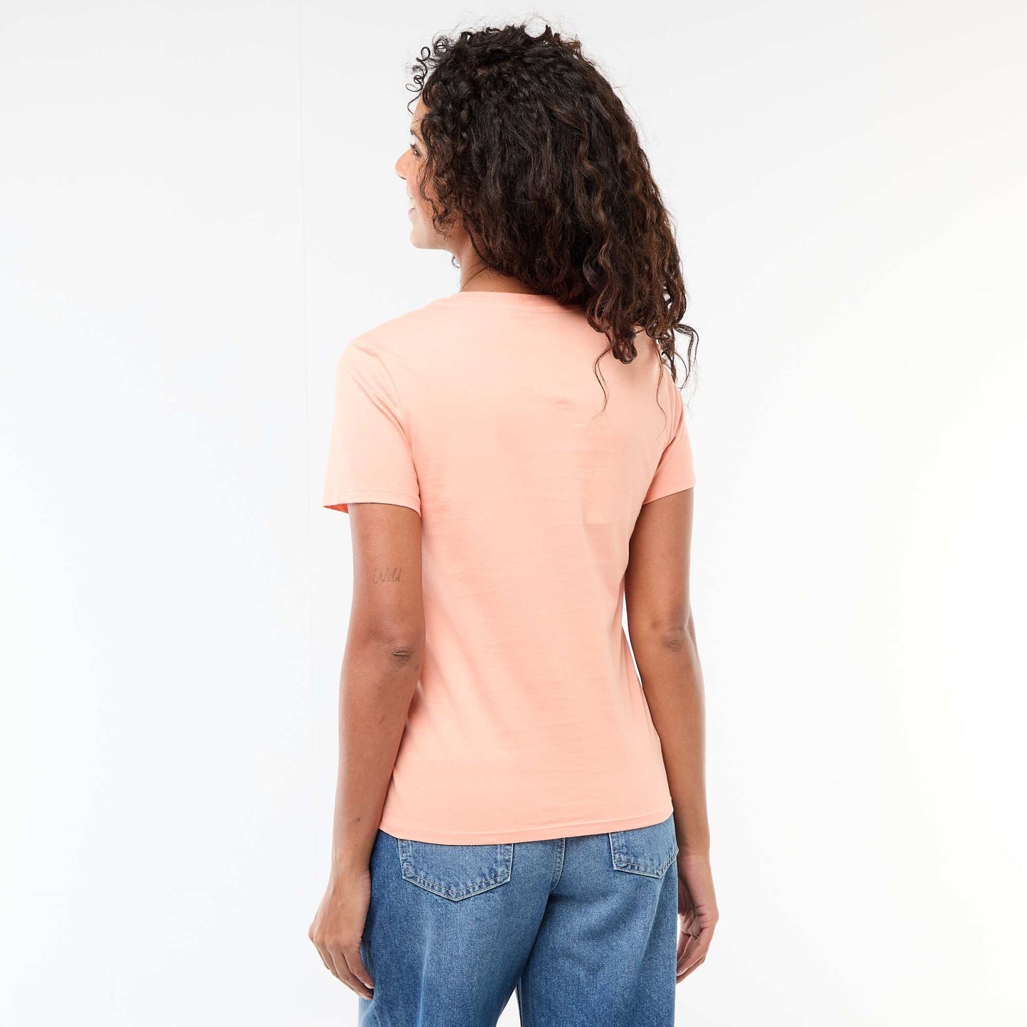 Short-sleeved jersey T-shirt PINK