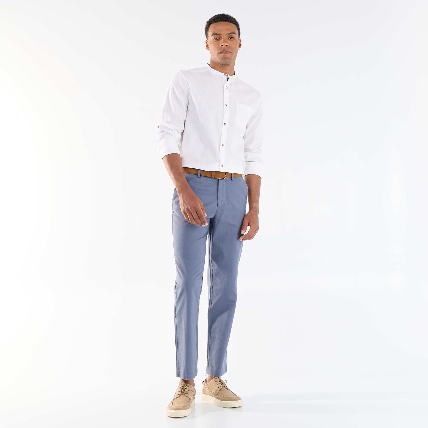 Solid Chino Pants - Regular Waist BLUE