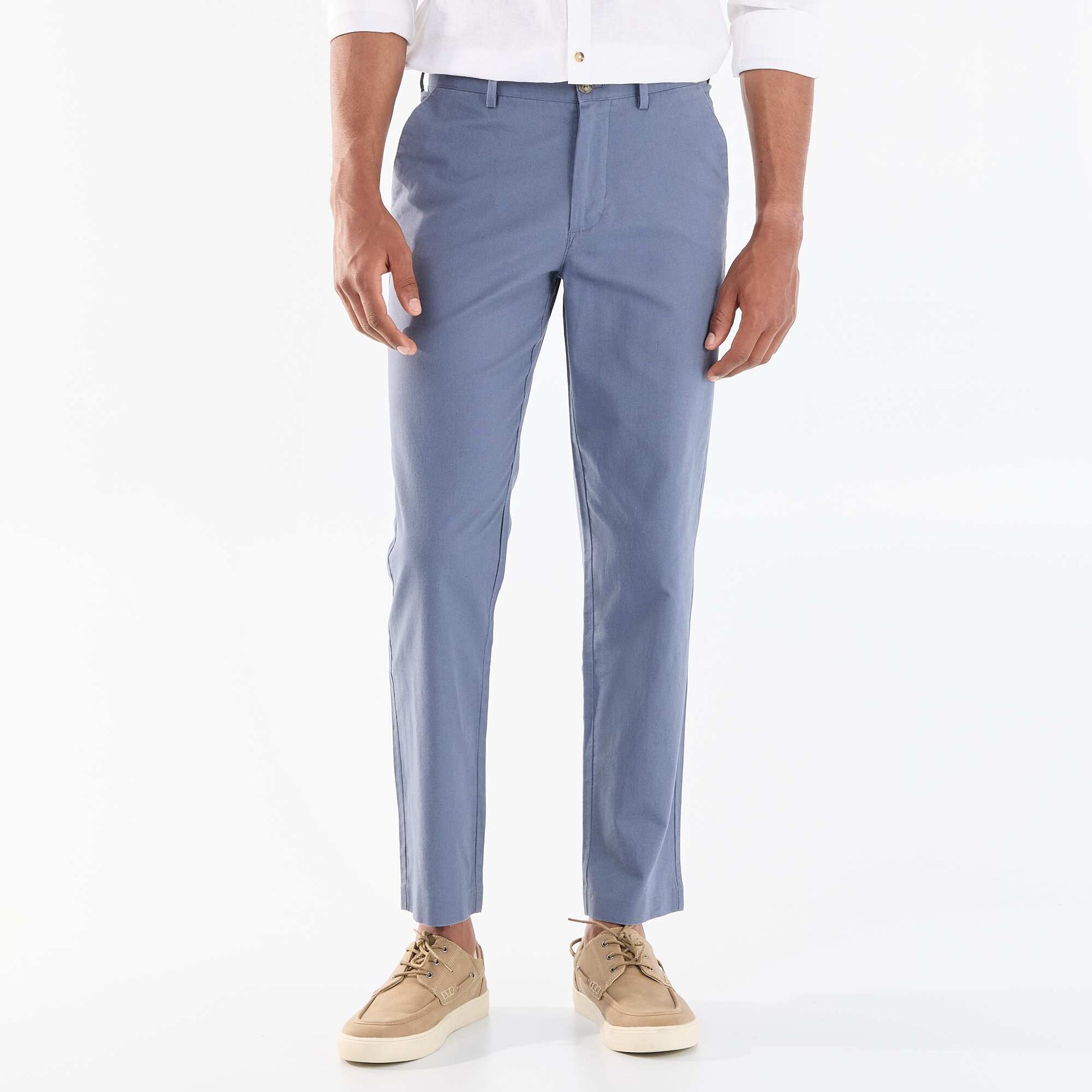 Solid Chino Pants - Regular Waist BLUE