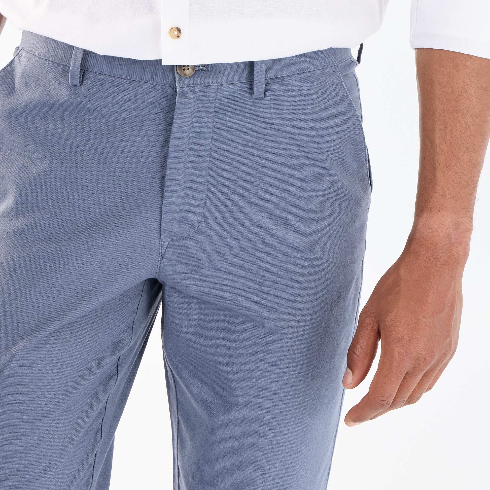 Solid Chino Pants - Regular Waist BLUE