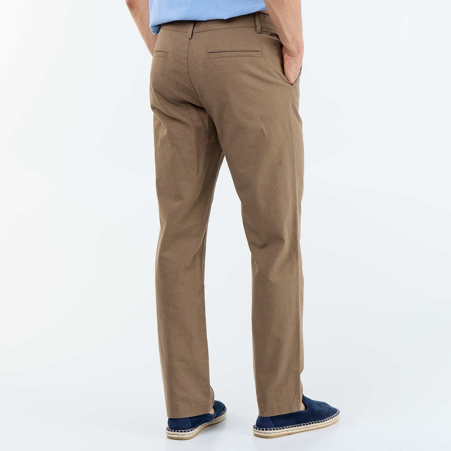 Solid Chino Pants - Regular Waist BROWN