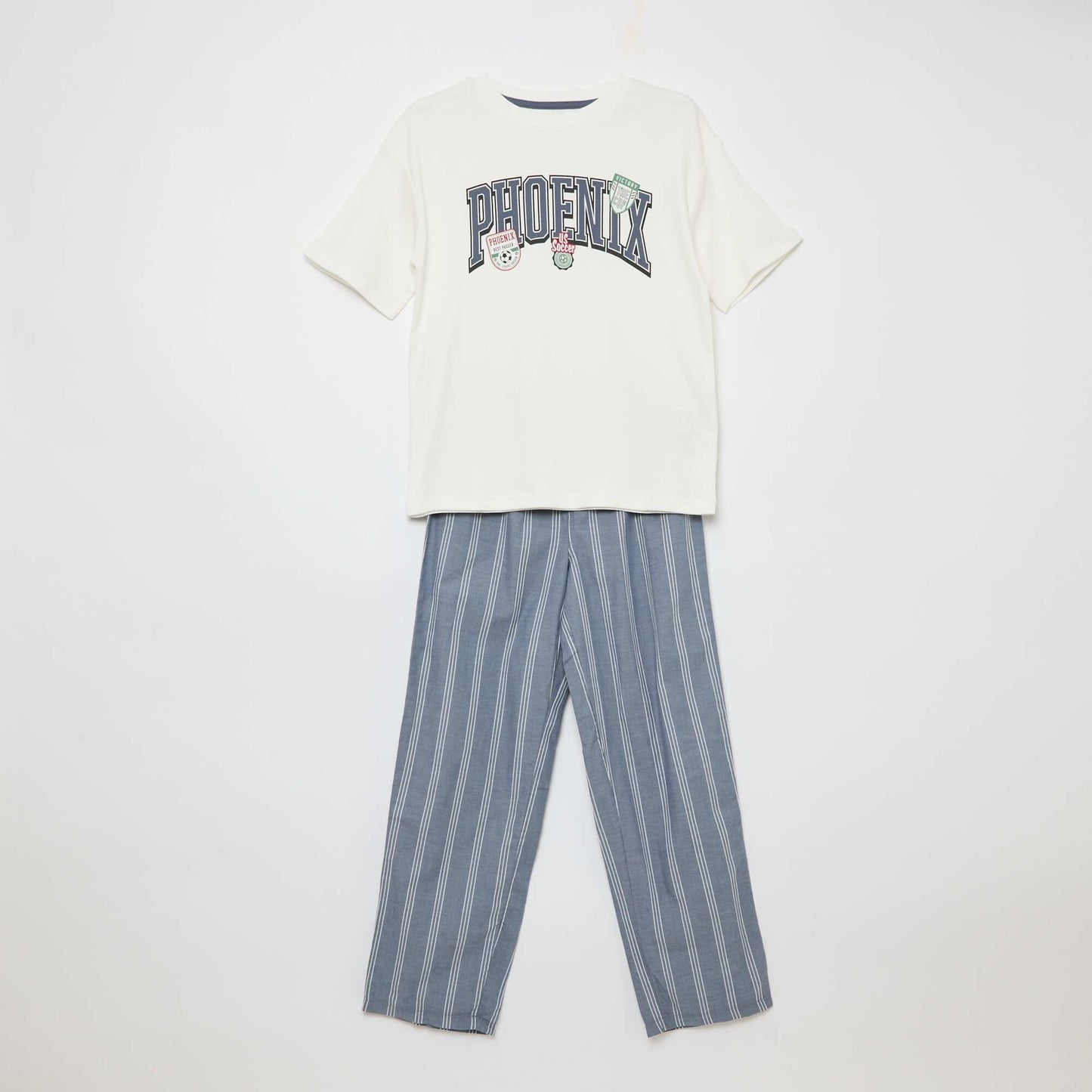 Poplin Pajama Set - 2 pieces WHITE