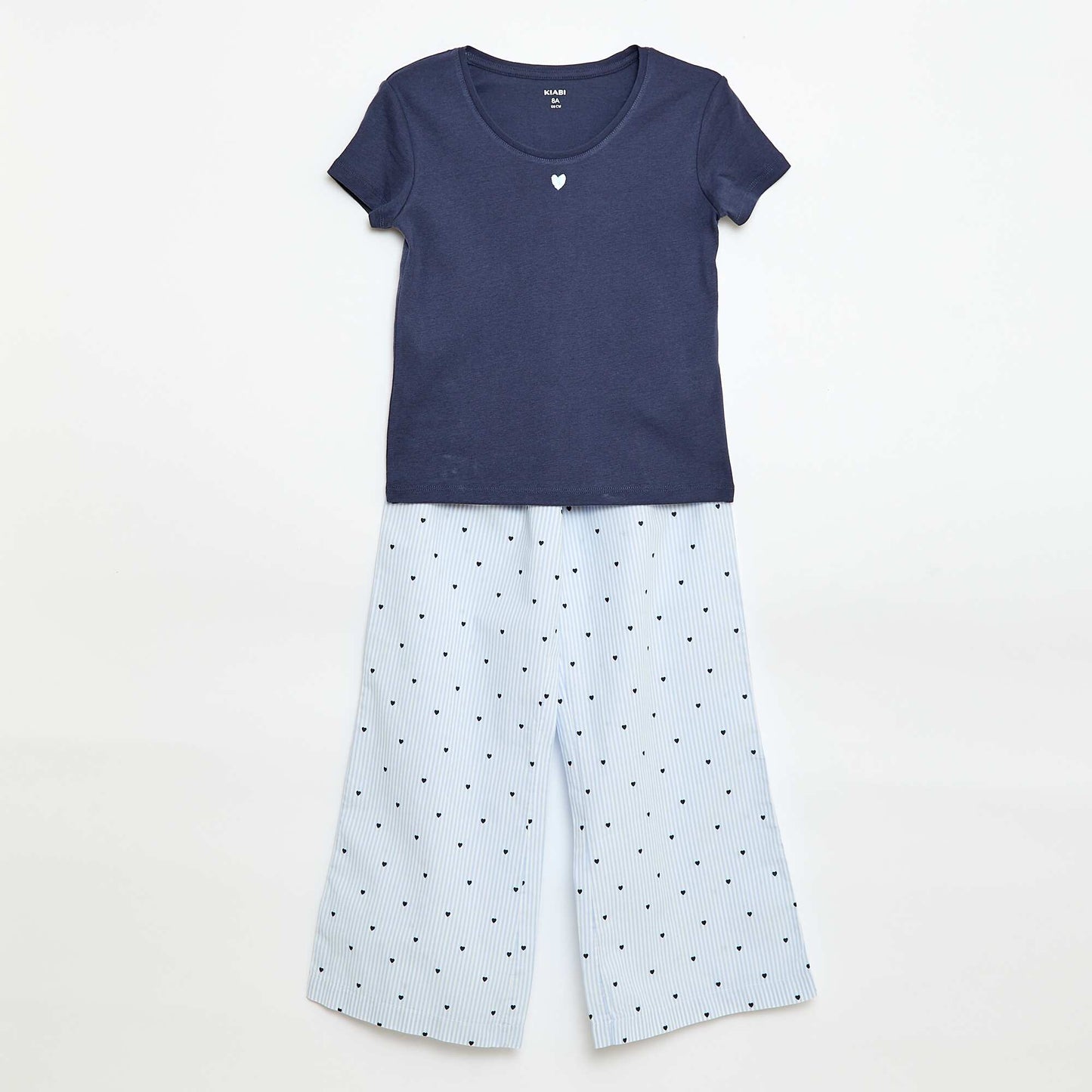 Poplin Long Pajamas - 2 Piece Set BLUE