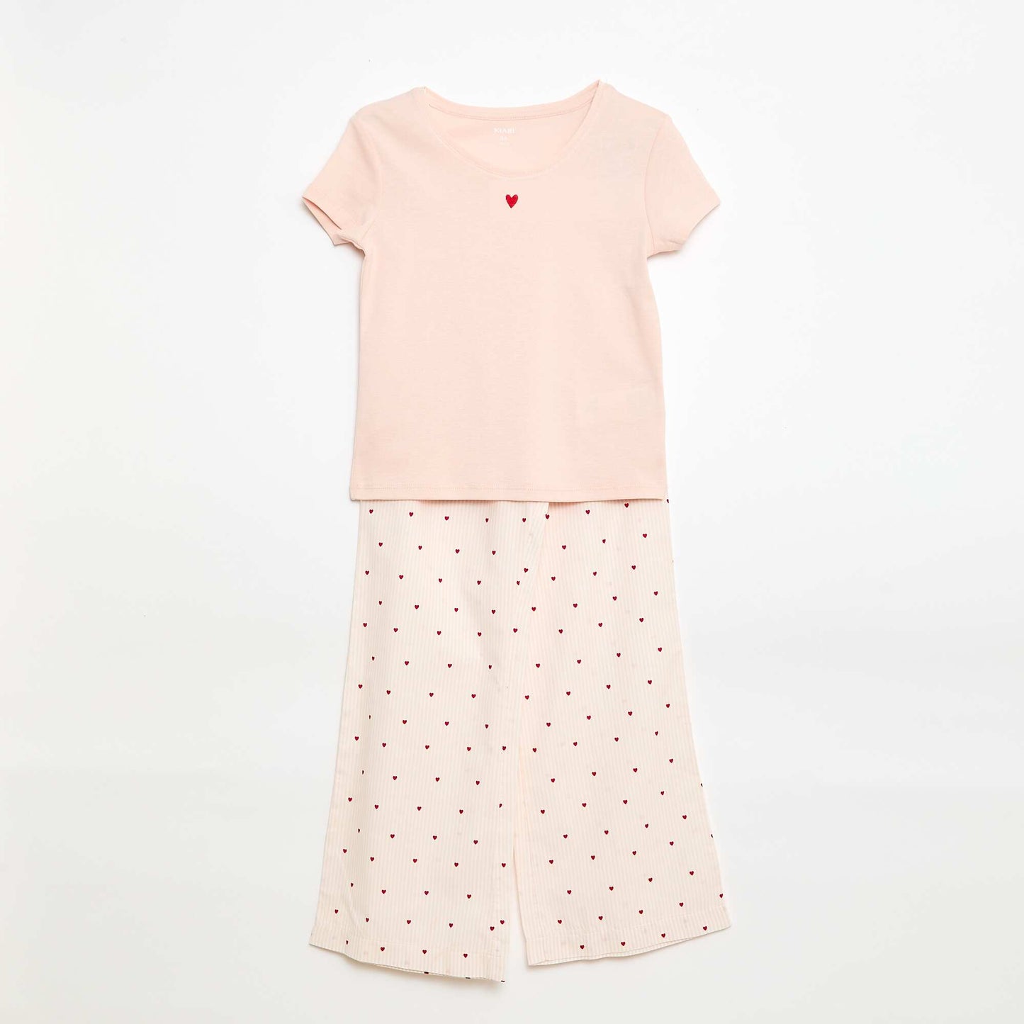 Poplin Long Pajamas - 2 Piece Set PINK