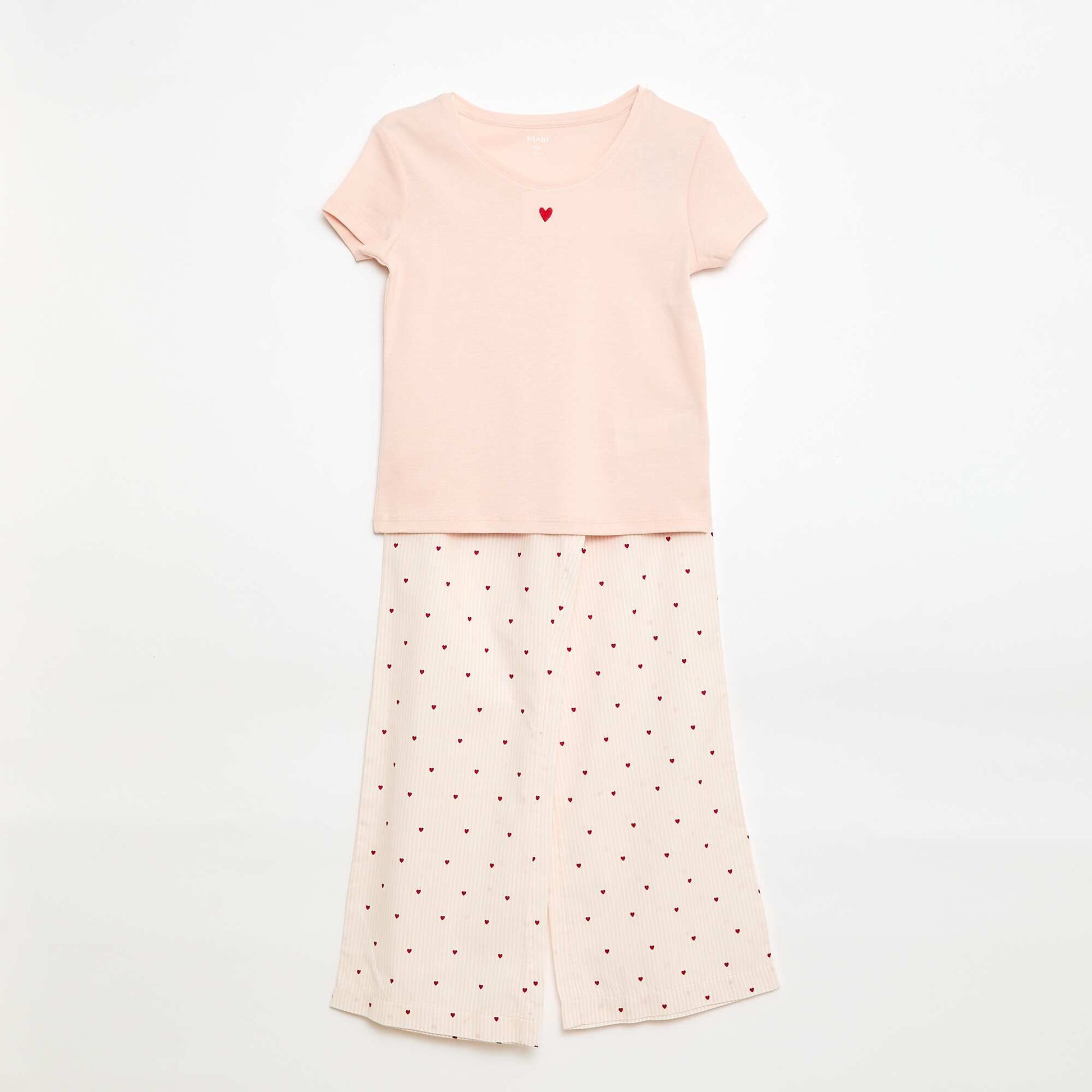 Poplin Long Pajamas - 2 Piece Set PINK