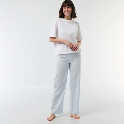 Poplin Pajama Pants BLUE