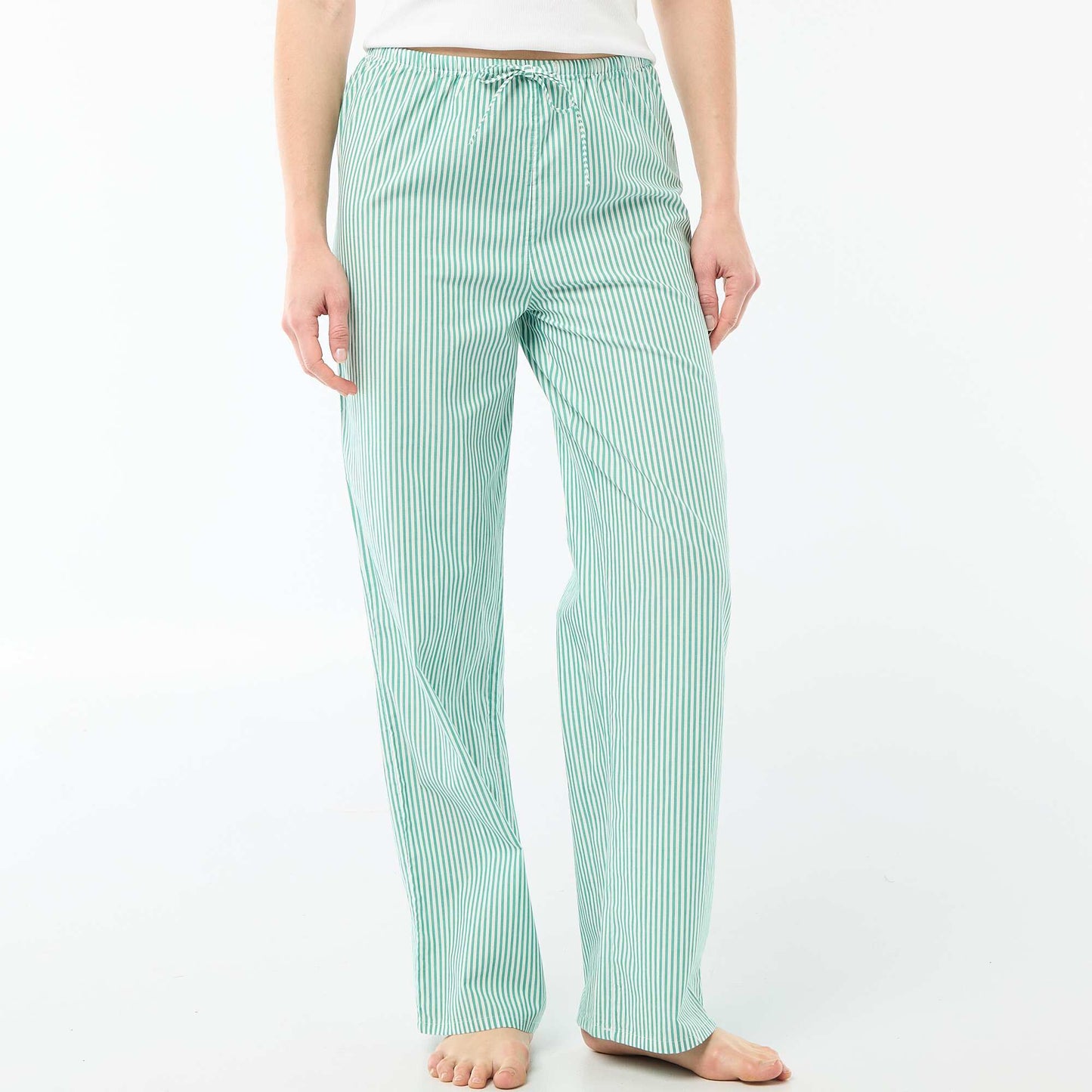 Poplin Pajama Pants GREEN