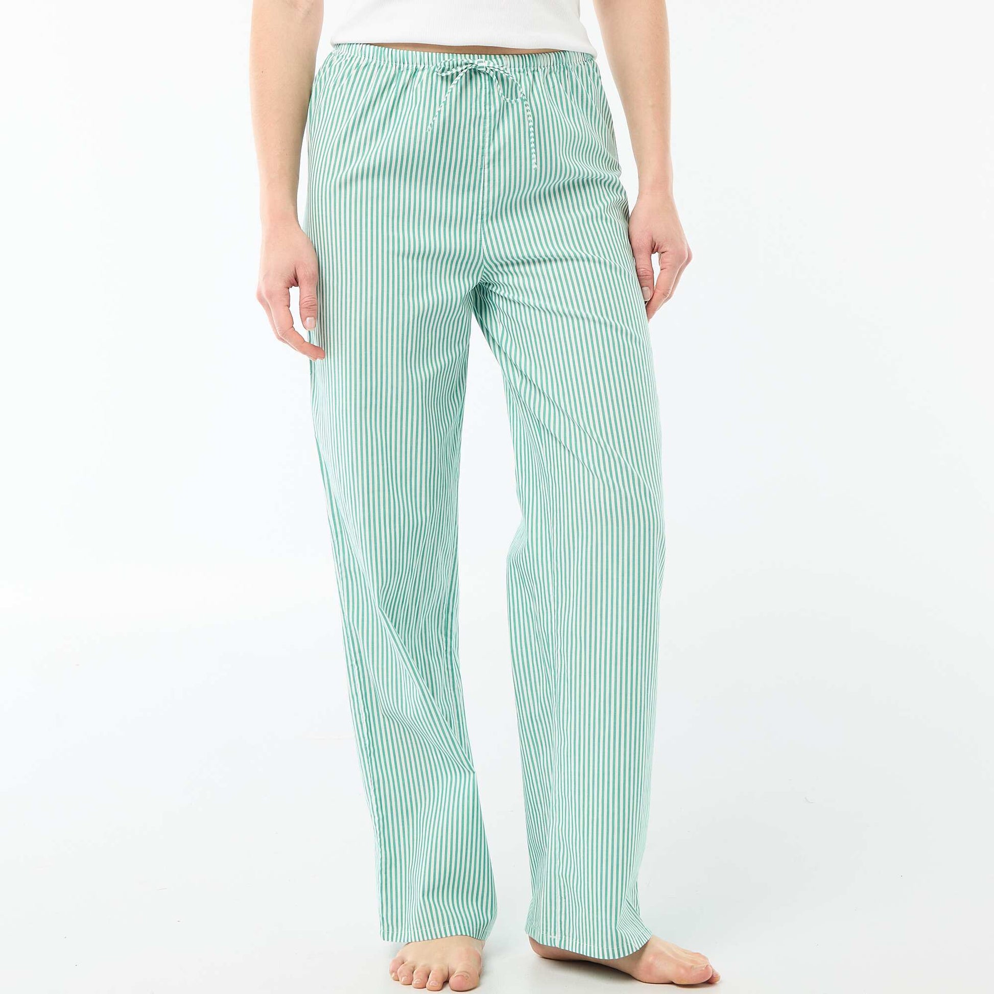 Poplin Pajama Pants GREEN