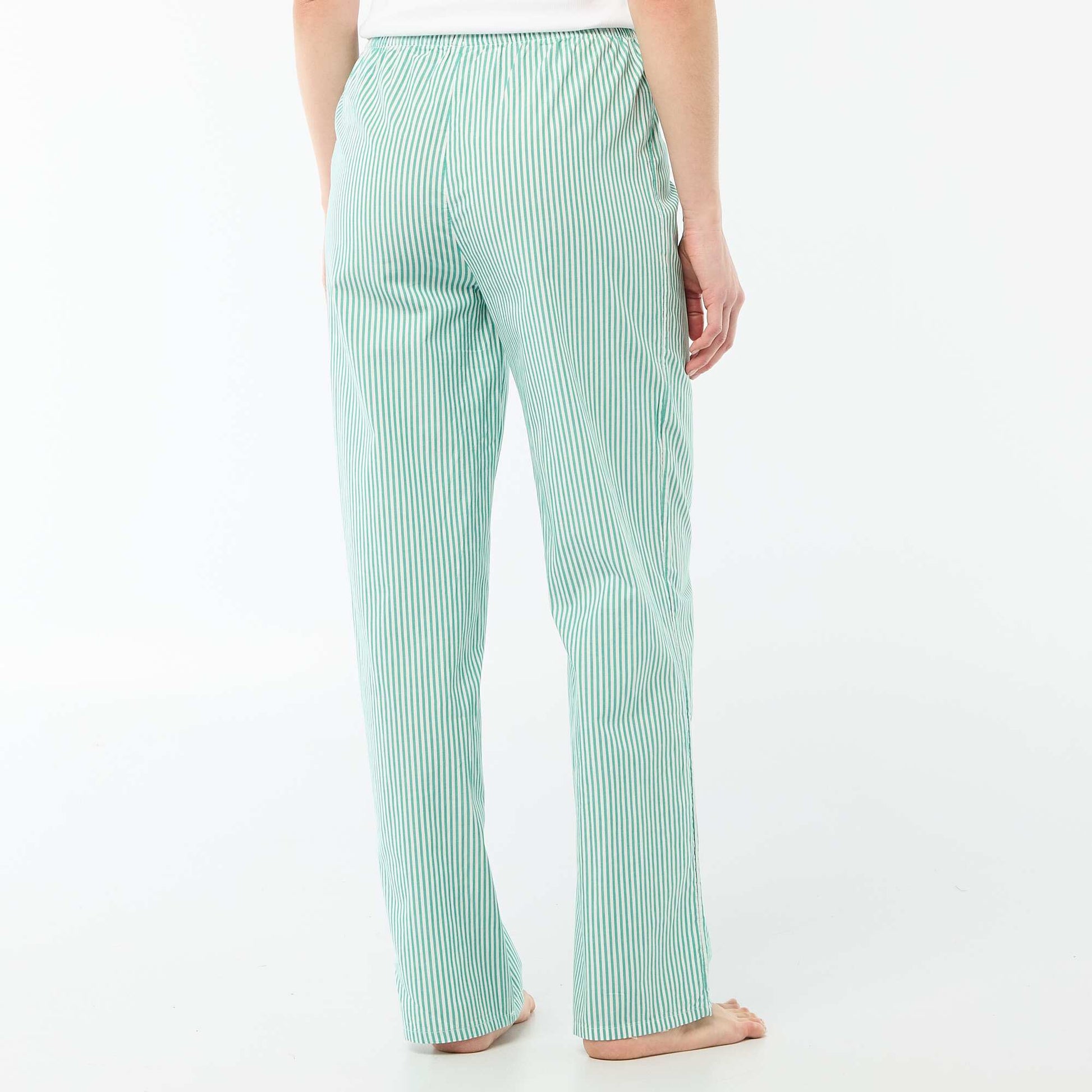 Poplin Pajama Pants GREEN