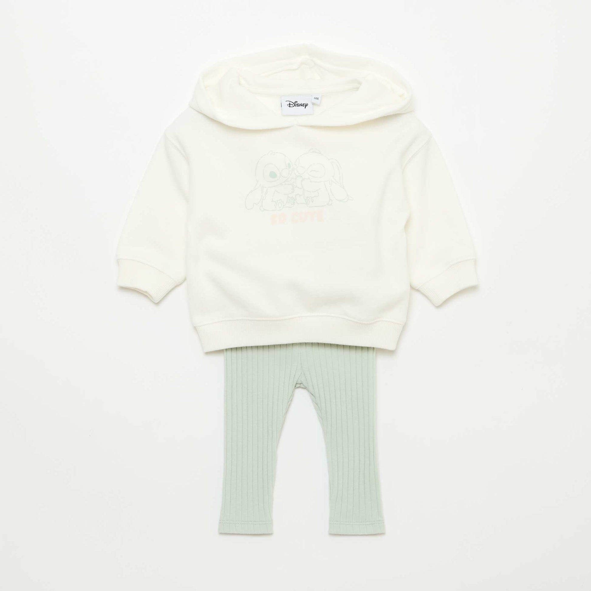 Disney hooded sweatshirt + leggings set WHITE