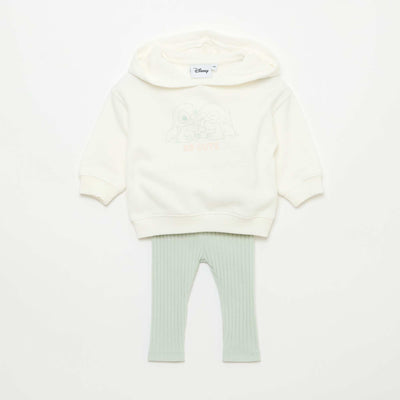 Disney hooded sweatshirt + leggings set WHITE