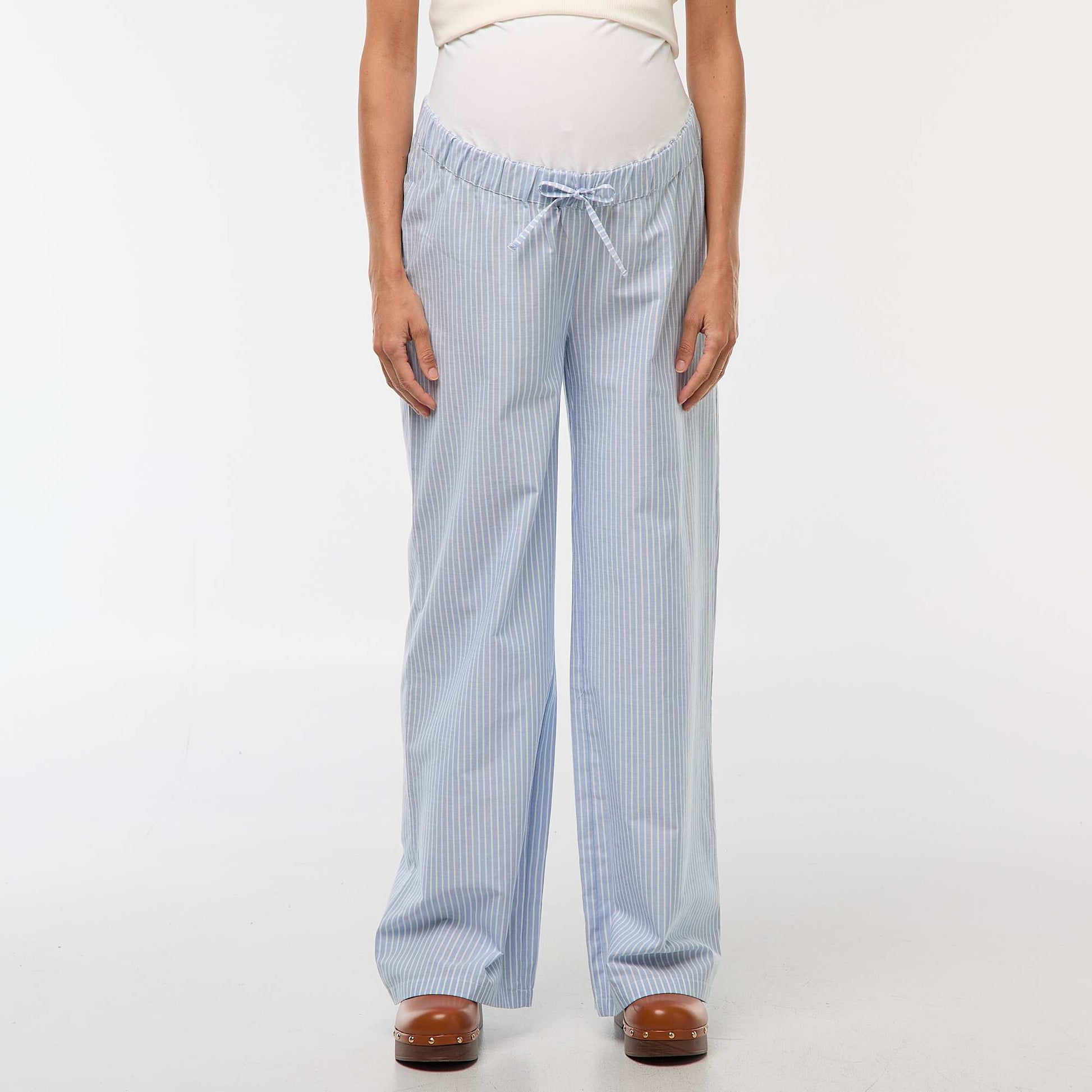 Striped Maternity Shirt BLUE