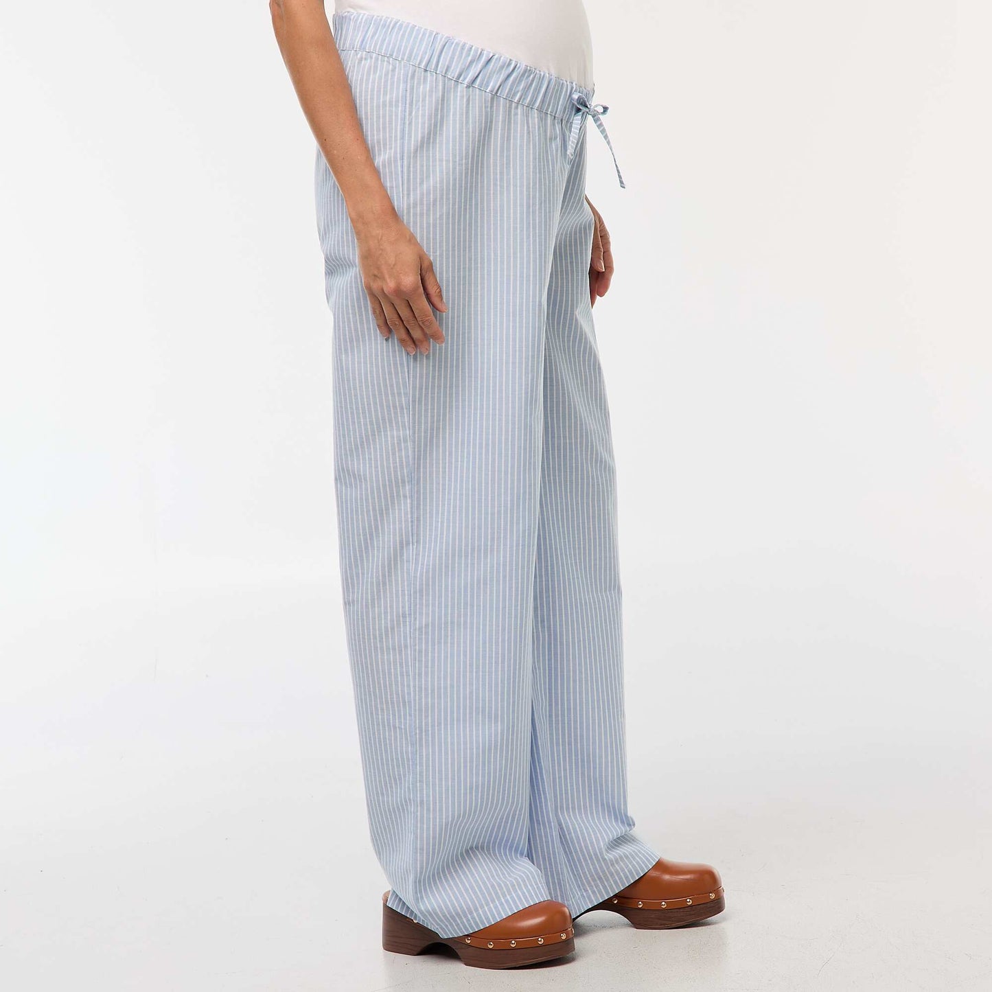 Striped Maternity Shirt BLUE