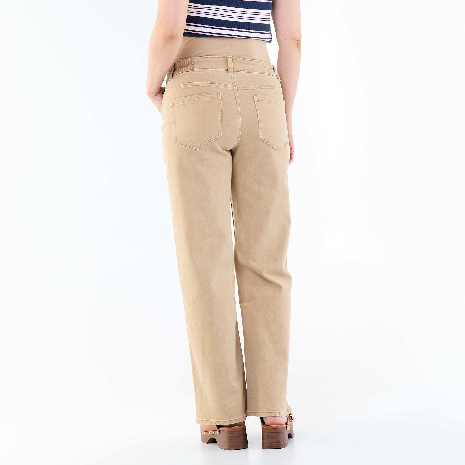 Maternity wide leg trousers BEIGE
