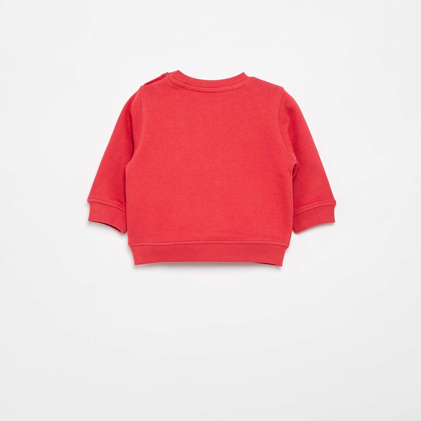 Lightweight Fleece Sweatshirt with Print RED