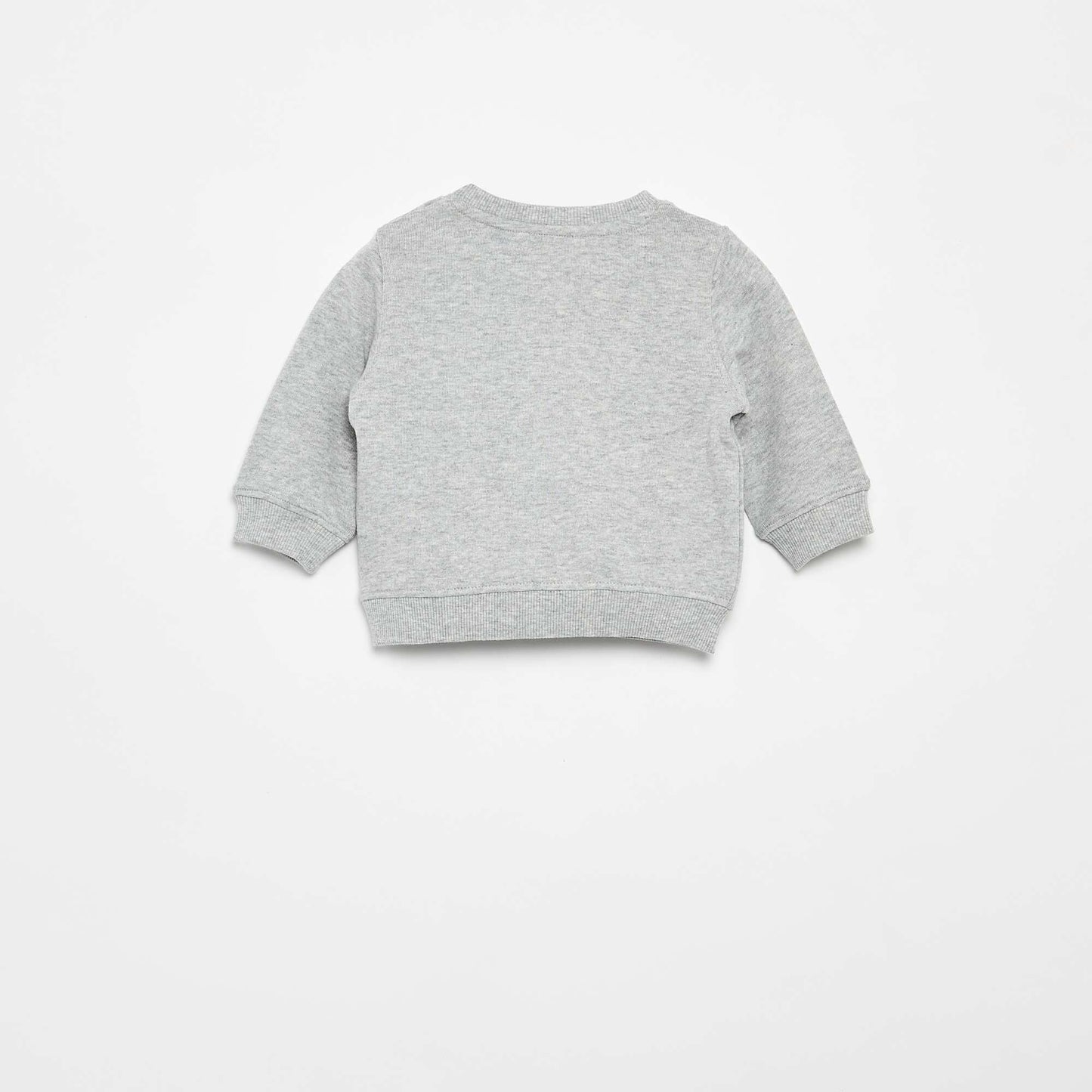 Lightweight Fleece Sweatshirt with Print GREY