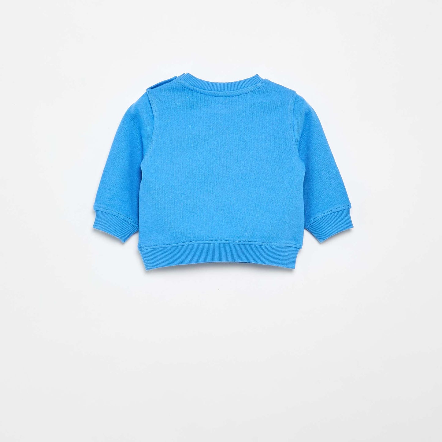 Lightweight Fleece Sweatshirt with Print BLUE