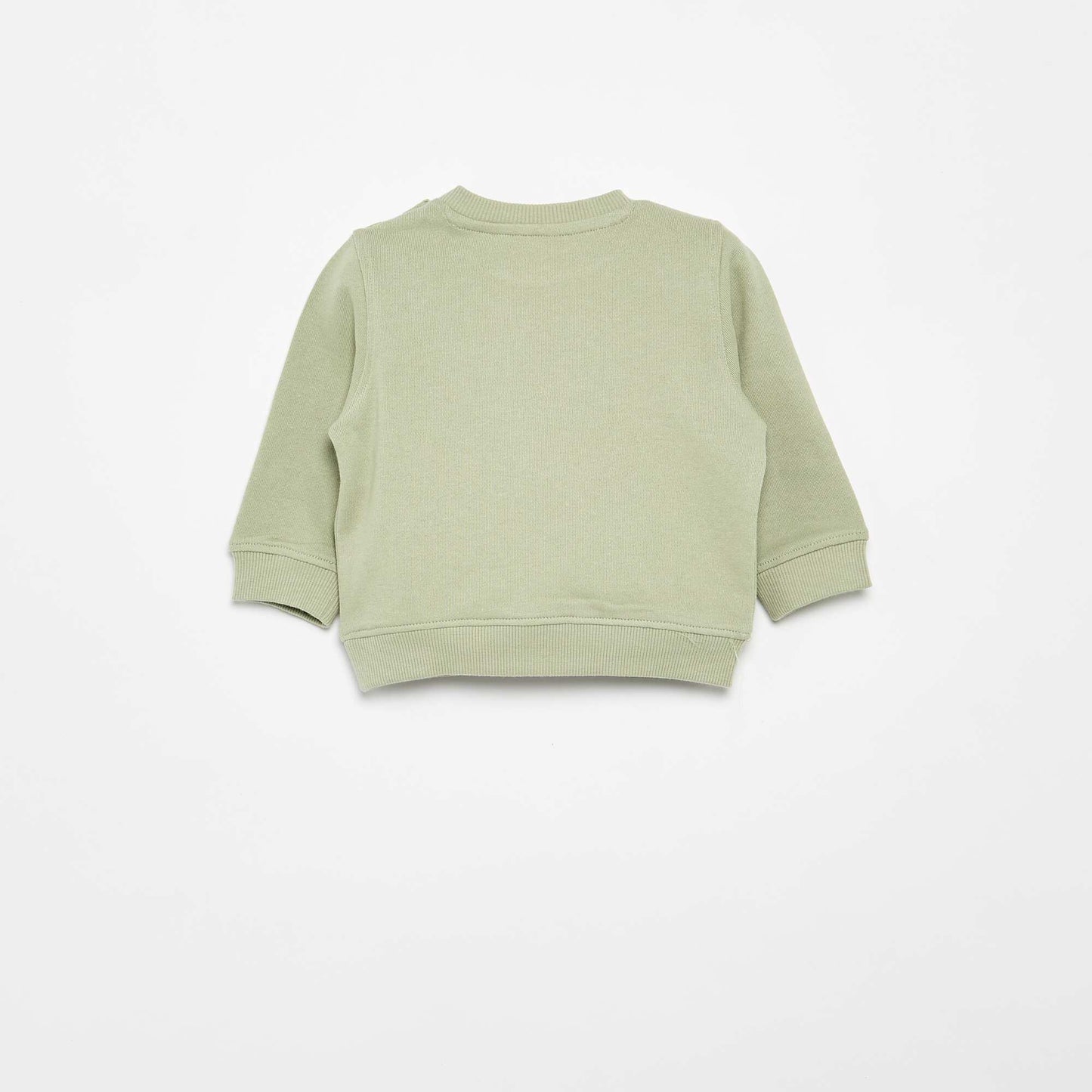 Lightweight Fleece Sweatshirt with Print GREEN