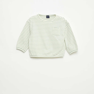Striped Long-Sleeve T-shirt WHITE