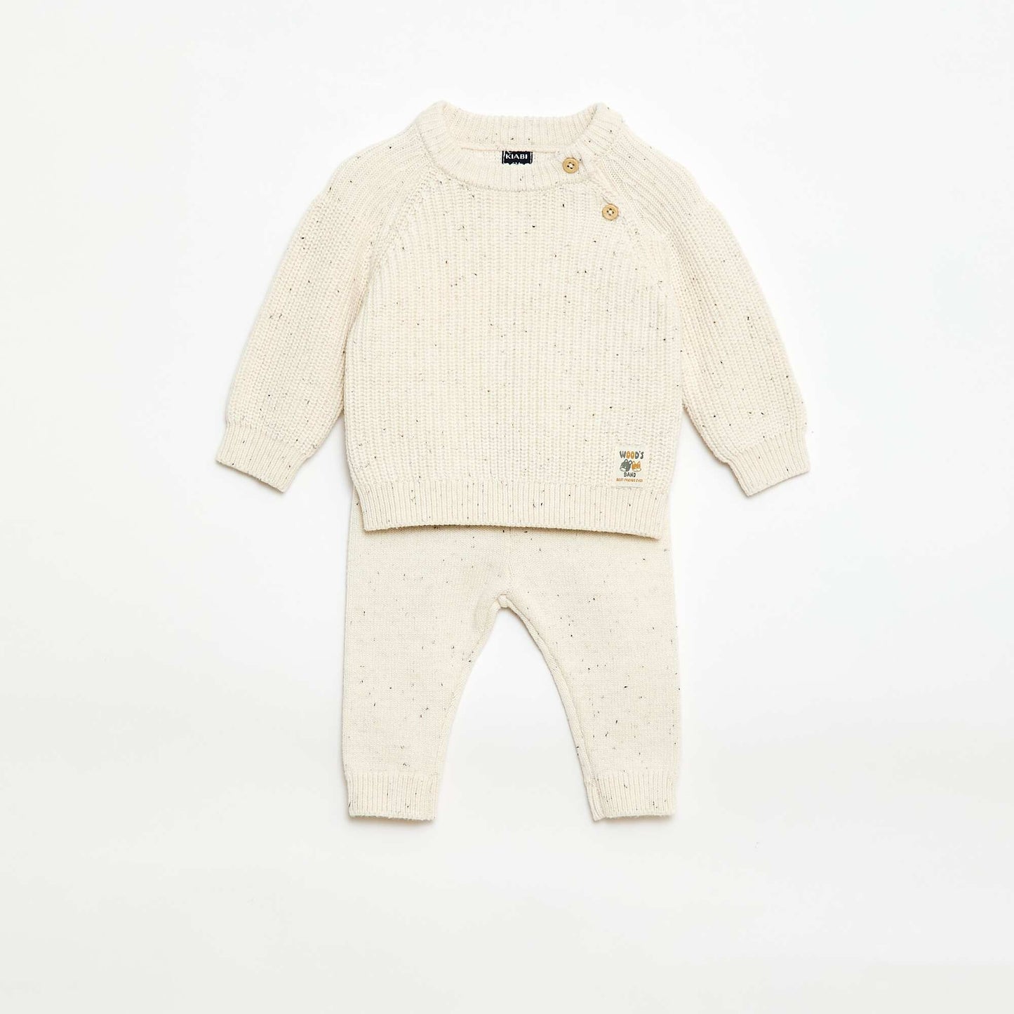 Marled Knit 2-Piece Set WHITE
