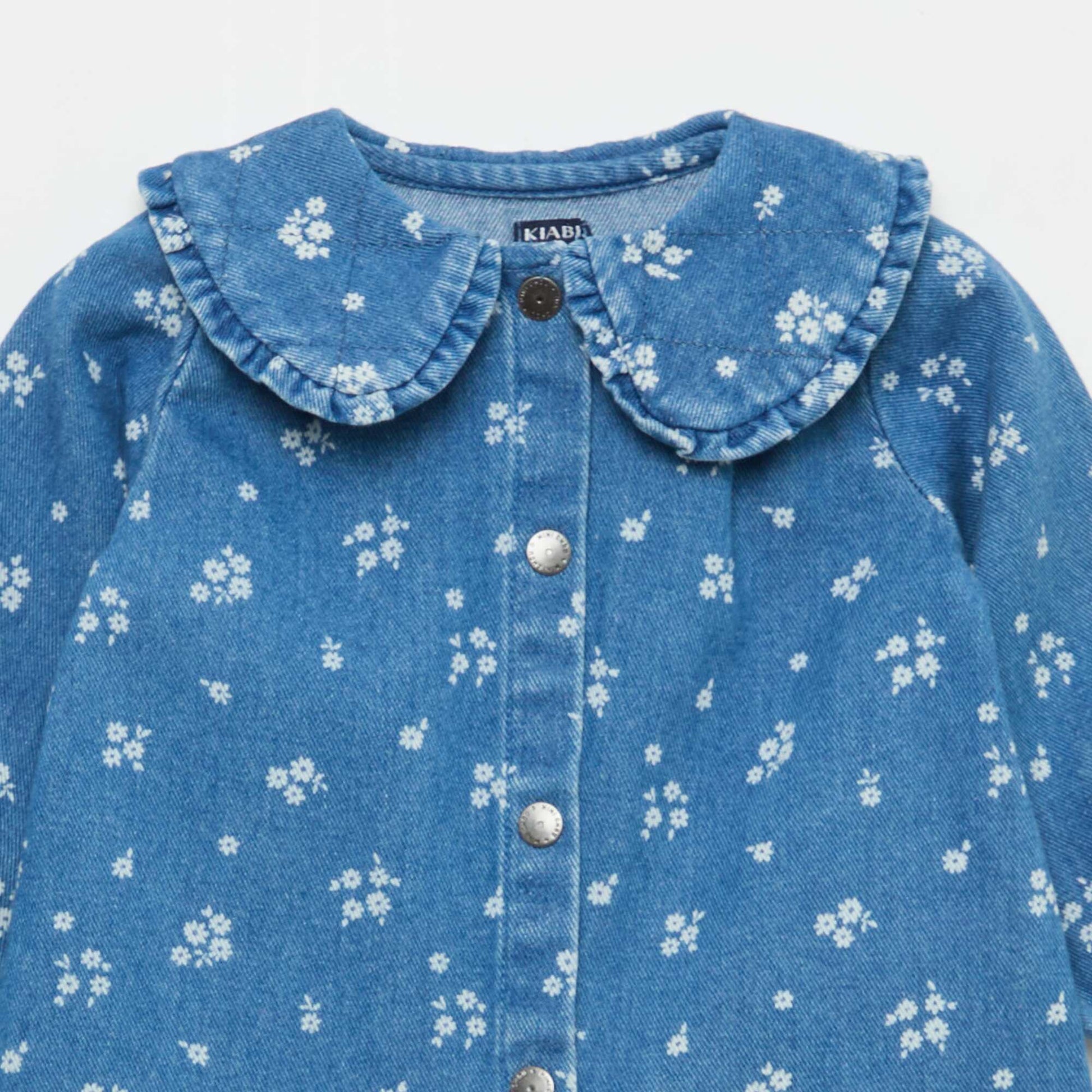 Denim Blouse + Leggings Set - 2 pieces BLUE