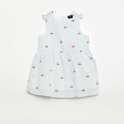 Sleeveless flared dress WHITE