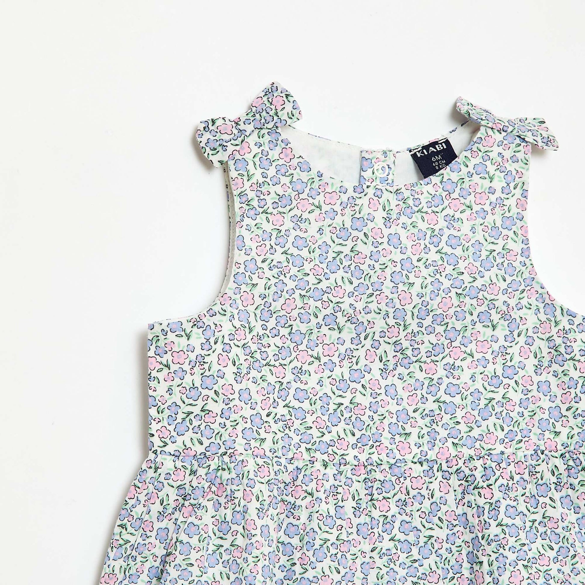 Sleeveless flared dress WHITE