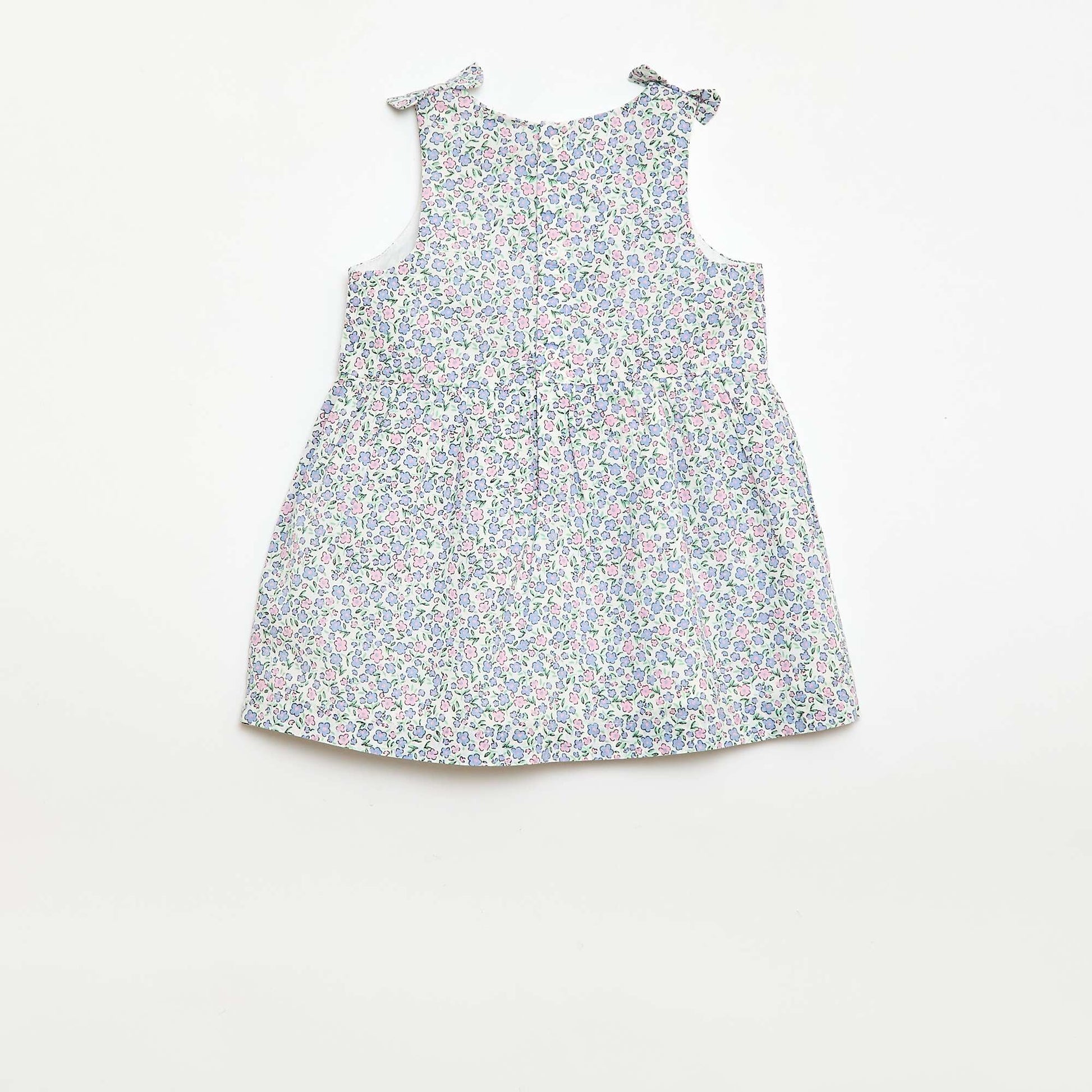 Sleeveless flared dress WHITE