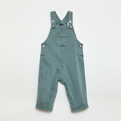 Solid Color Overalls with Adjustable Straps BLUE