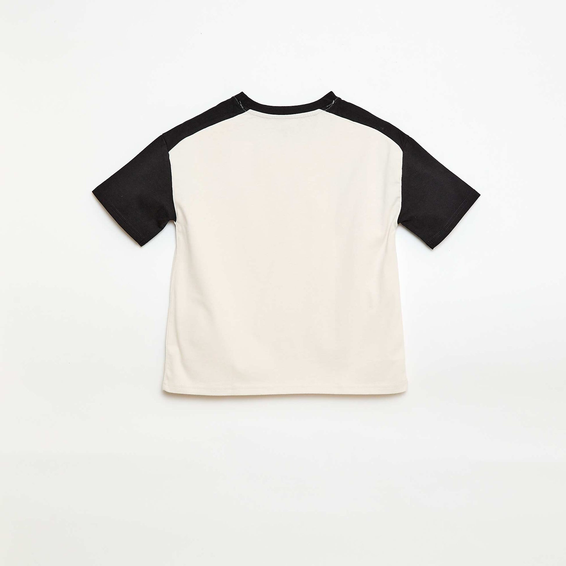 Oversized color block T-shirt WHITE