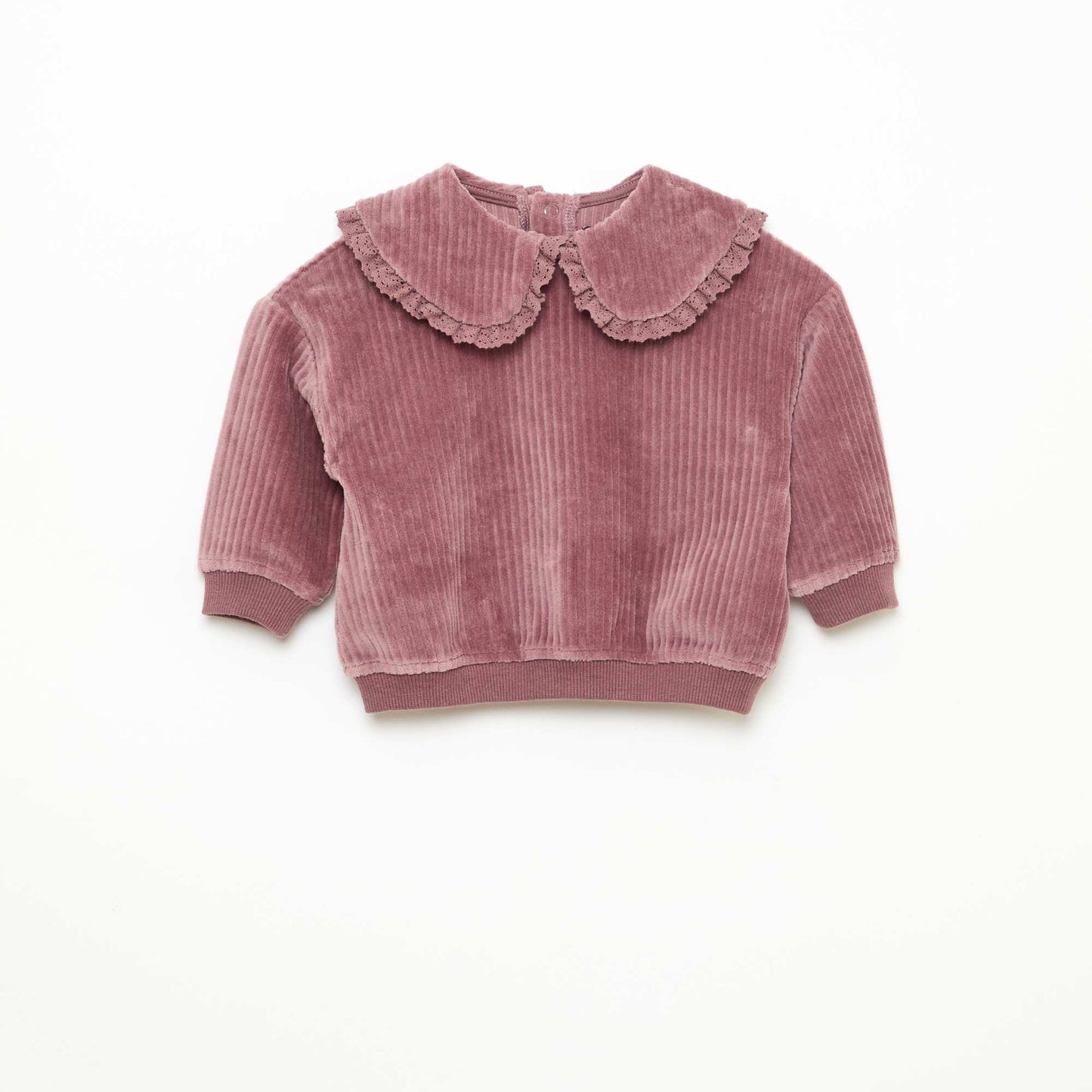 Corduroy Sweatshirt and Pants Set PURPLE