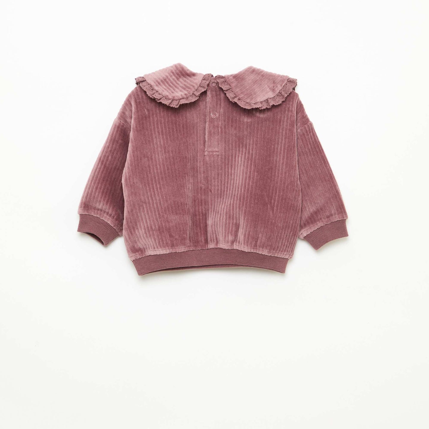 Corduroy Sweatshirt and Pants Set PURPLE
