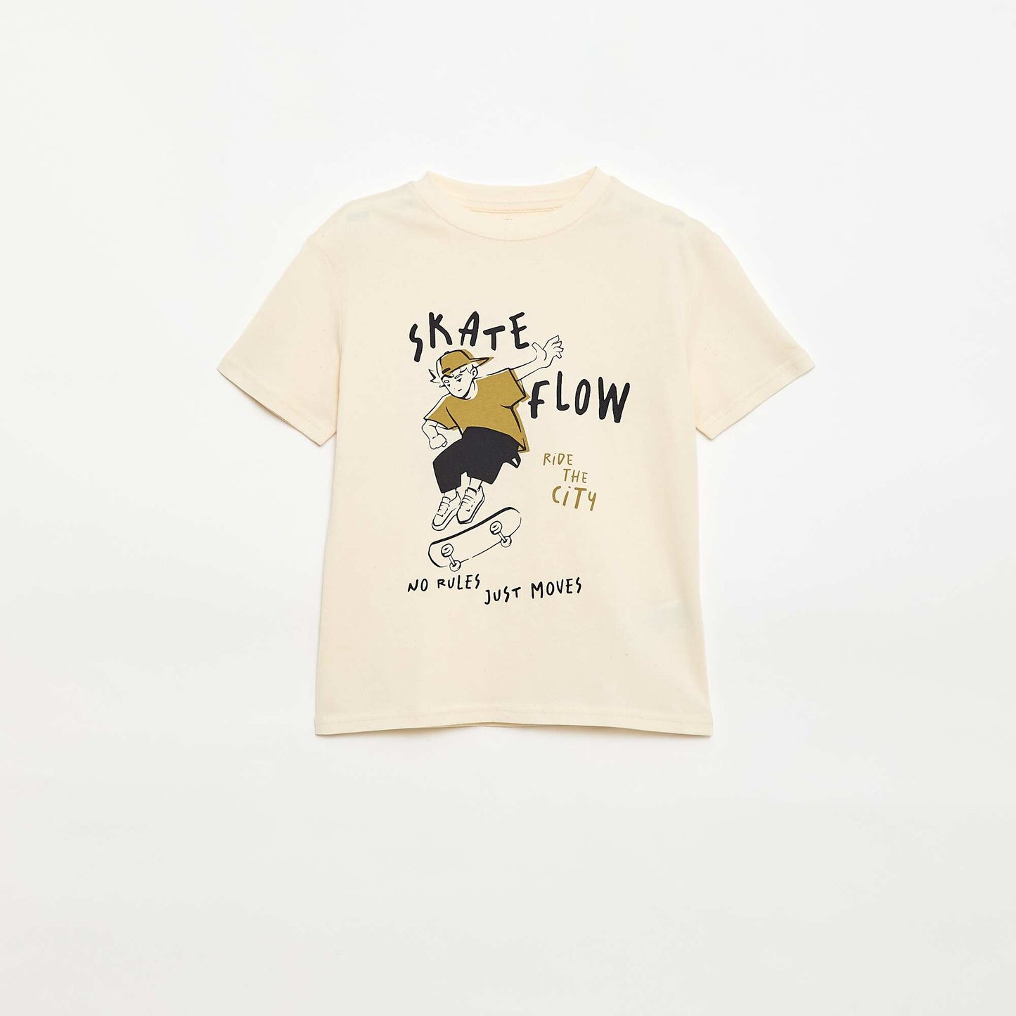 Printed Short-Sleeved T-Shirt WHITE