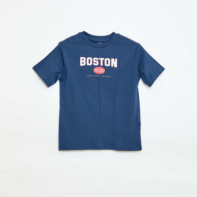 Printed Short-Sleeve T-Shirt BLUE